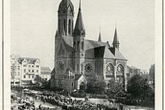 Hauptkirche Rheydt und Hohenzollernbrunnen