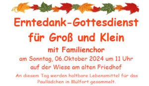 Erntedank-Gottesdienst 2024