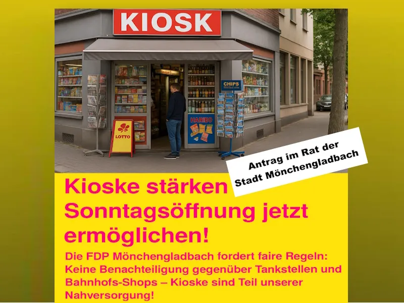 FDP Sonntagsöffnung für Kioske