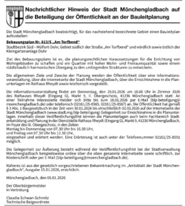 Bebauungsplan Am Torfbend RP vom 17.01.2026