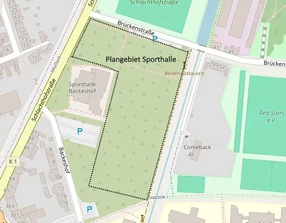 Machbarkeitsstudie um das Plangebiet Sporthalle Mülfort Brückenstraße
