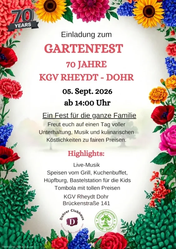 Grün Gelb Pink Floral Sommerfest Einladung Flyer