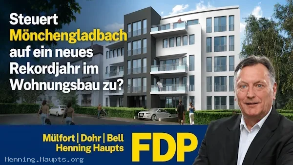 Mönchengladbach auf ein neues Rekordjahr im Wohnungsbau
